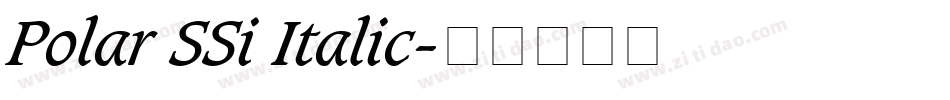 Polar SSi Italic字体转换